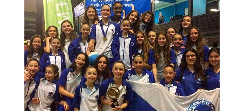 Foto portada: equip aleví de 'sincro' del CN Sabadell. Autor: CN Sabadell via Facebook. 