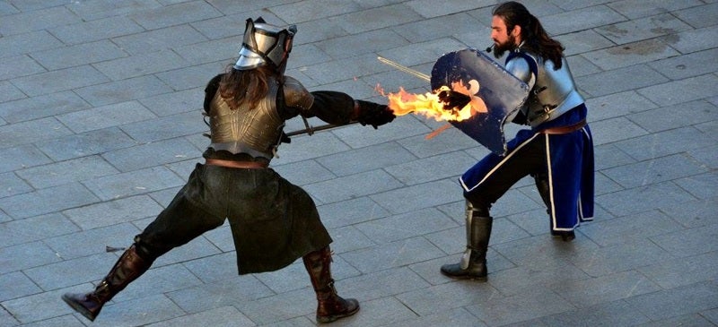 Foto portada: una de les escenificacions, aquest dissabte. Autor: David B. 