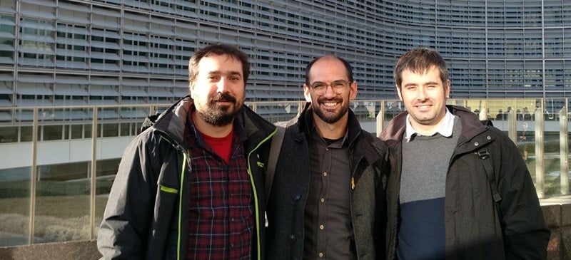 Foto portada: l'alcalde de Celrà, l'alcalde de Sabadell i l'alcalde de Cerdanyola. Autor: @mserracant via Twitter. 