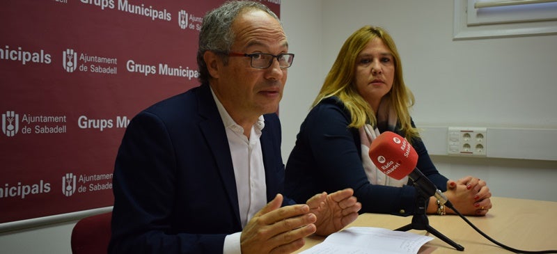 Carles Rossinyol i Sílvia Renom, aquest divendres. Autor: A. Pujadas.