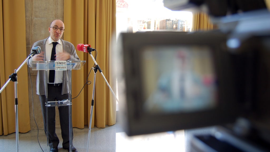 El Síndic de Sabadell, presentant la 'Memòria 2011'