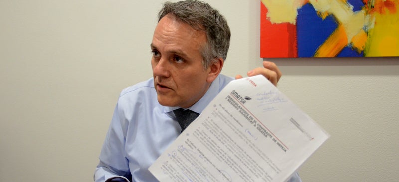 El director general de SMATSA, Eugenio Díaz, en una entrevista. Autor: David B. 