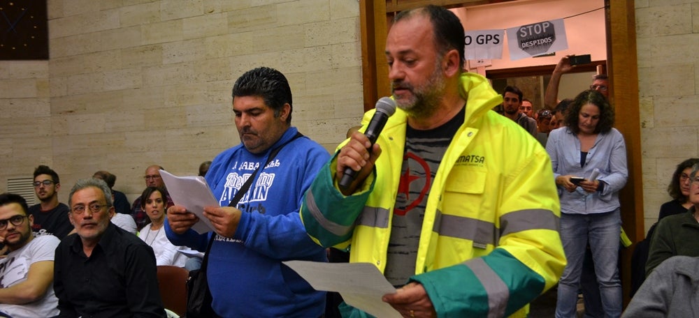 Intervenció d'un representant sindical al ple. Autor: David B. 
