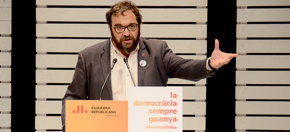 Foto portada: el republicà Juli Fernàndez, en un míting al desembre de 2017. Autor: David B. 