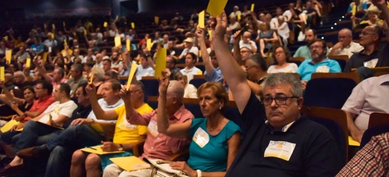 Foto portada: un moment de l'acte de Primàries per la República. Autor: cedida. 