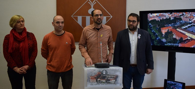 Martínez, Berlanga, Serracant i Fernàndez aquest divendres. Autor: A. Pujadas.