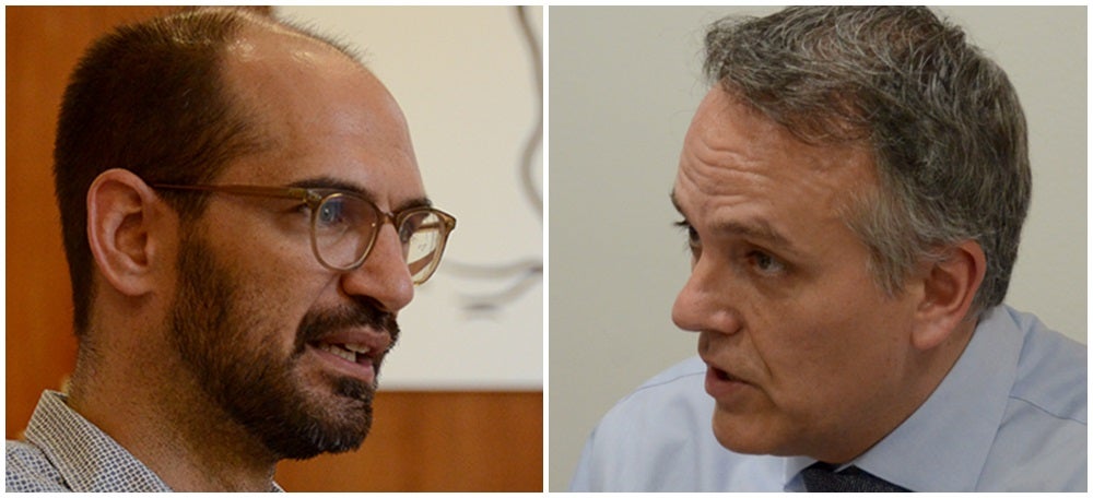 Foto portada: l'alcalde de Sabadell, Maties Serracant, a l'esquerra. A la dreta, el director general d'Àgora Grup, Eugenio Díaz. 