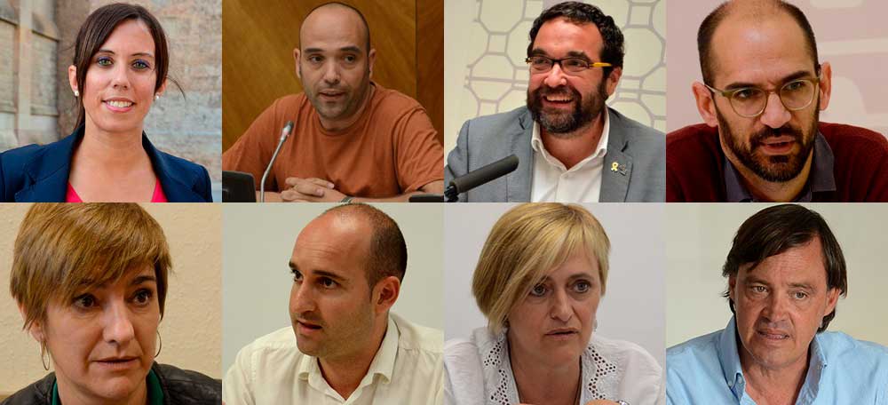 Foto portada: els alcaldables Farrés, Berlanga, Fernàndez, Serracant, Ciuró, Hernández, Martínez i Gesa.
