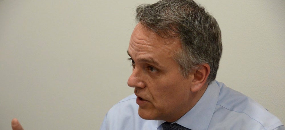 Díaz, en la sede de la empresa, el martes. Autor: David B.