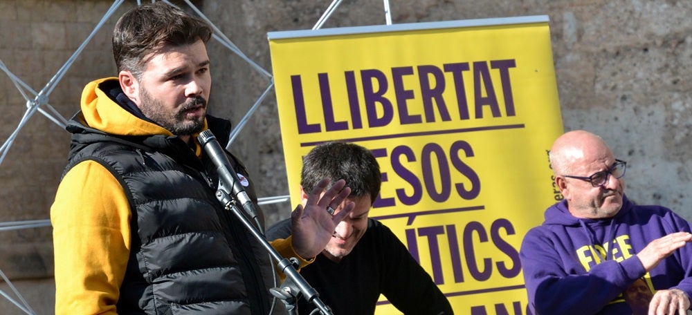 Foto portada: Rufián, fa algunes setmanes en un acte a Sabadell. Autor: J.d.A.