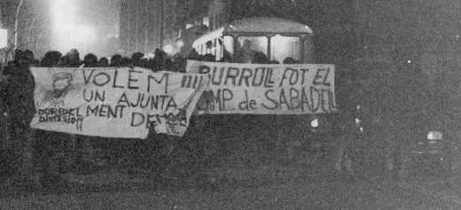 Manifestació contra Burrull. Autor: X.Vinader.