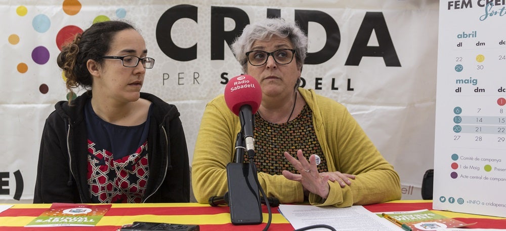 Foto portada: Anna Lara i Nani Valero, aquest dimarts. Autor: M.Tornel. 