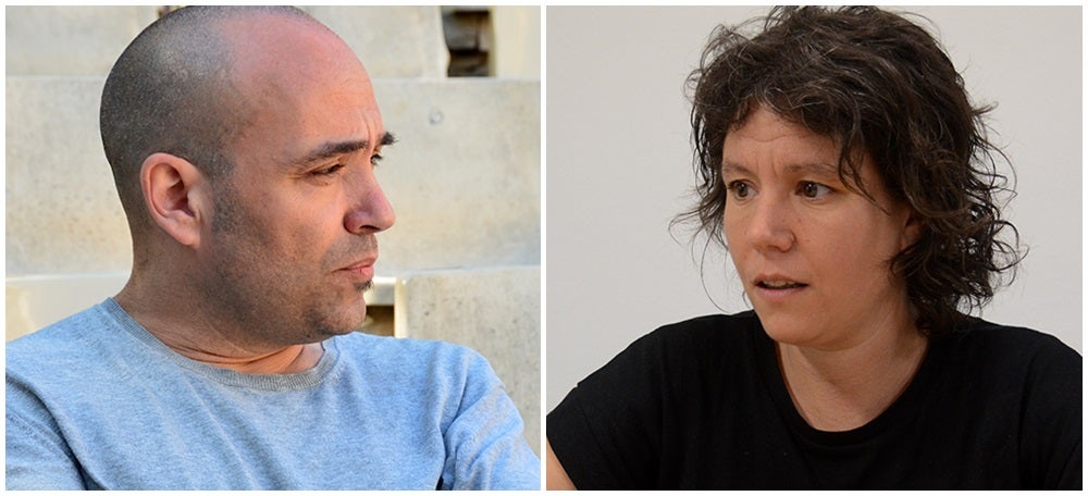 Foto portada: Joan Berlanga, de Sabadell en Comú, i Marta Morell, de Podemos. Autor: David B. 