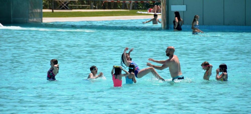 Primer dia de bany a La Bassa l'any 2019. Autor: David B.