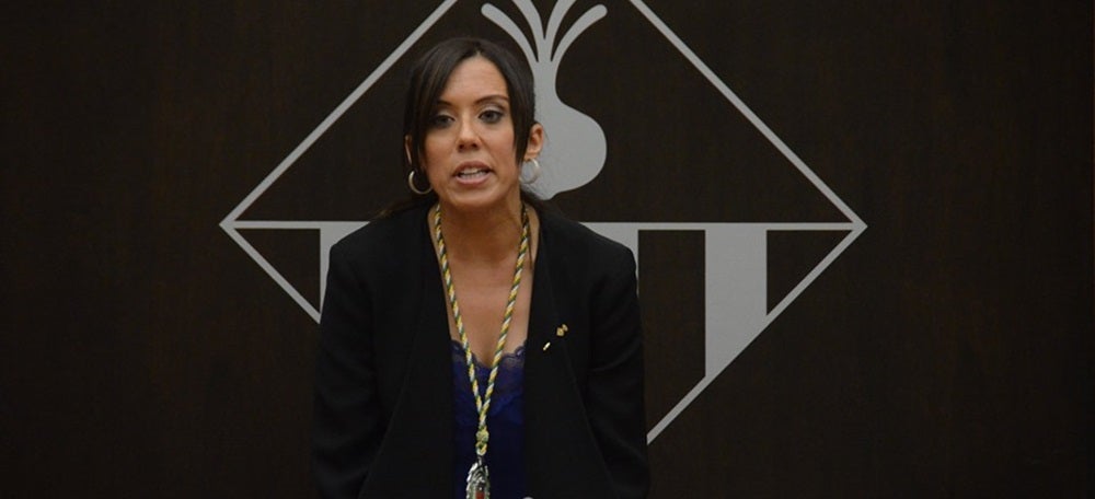 Foto portada: primer discurs de Marta Farrés. Autor: David B. 