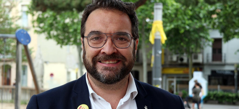 Primer pla de Juli Fernà ndez, cap de llista d'ERC a Sabadell el 28 de juny de 2019. (Horitzontal)