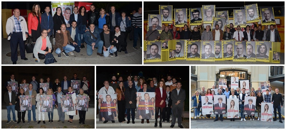 Foto portada: representants del PSC, ERC, En Comú Podem, Ciutadans i Junts per Catalunya. Autor: David B. 