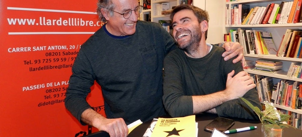 Josep Ma Roviralta i David Vila i Ros, a La Llar del Llibre. Foto: cedida.