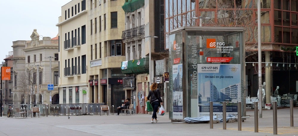 El Passeig de la plaça Major, aquest dissabte al migdia. Autor: J.d.A. 