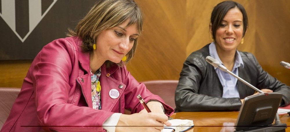 La consellera de Salut, Alba Vergés i l'alcalde de Sabadell, Marta Farrés. Autor: @aj_sabadell via Twitter.
