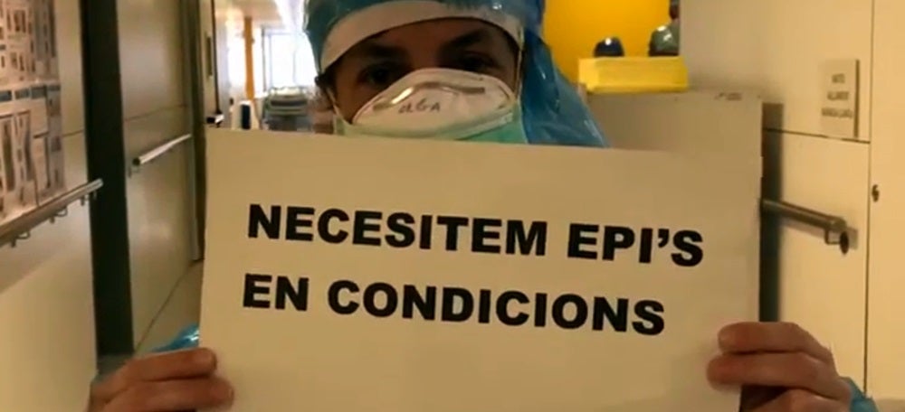 Captura del vídeo de la secció sindical de la FTC-IAC.