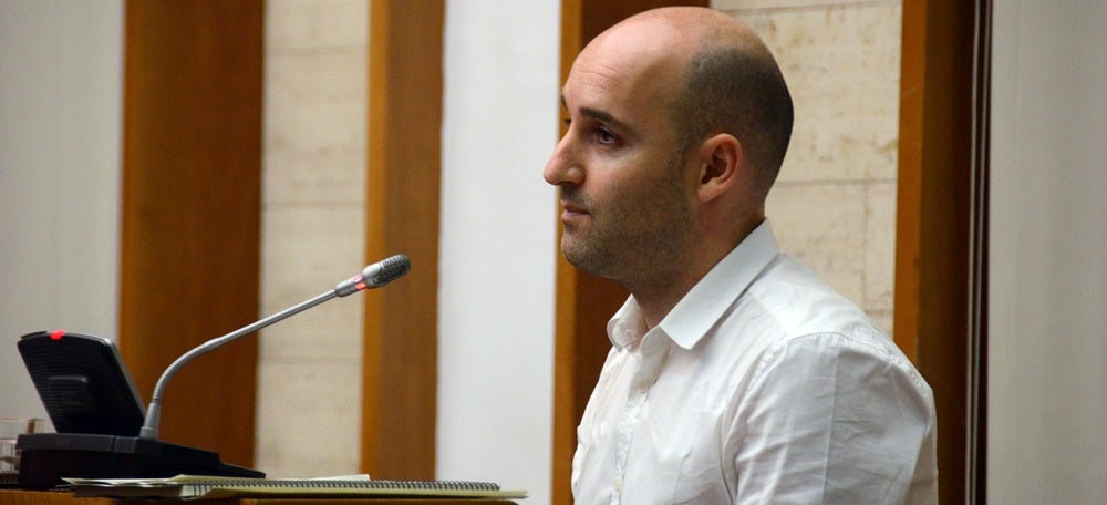 El portaveu municipal de Ciutadans, Adrián Hernández. Autor: David B.