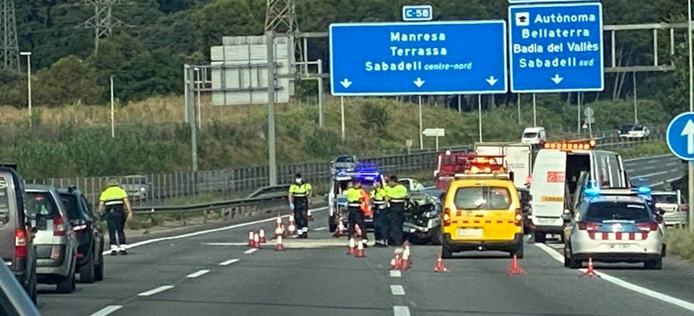 Foto portada: Accident a la C-58. Autor: @antiradarcatala via Twitter.
