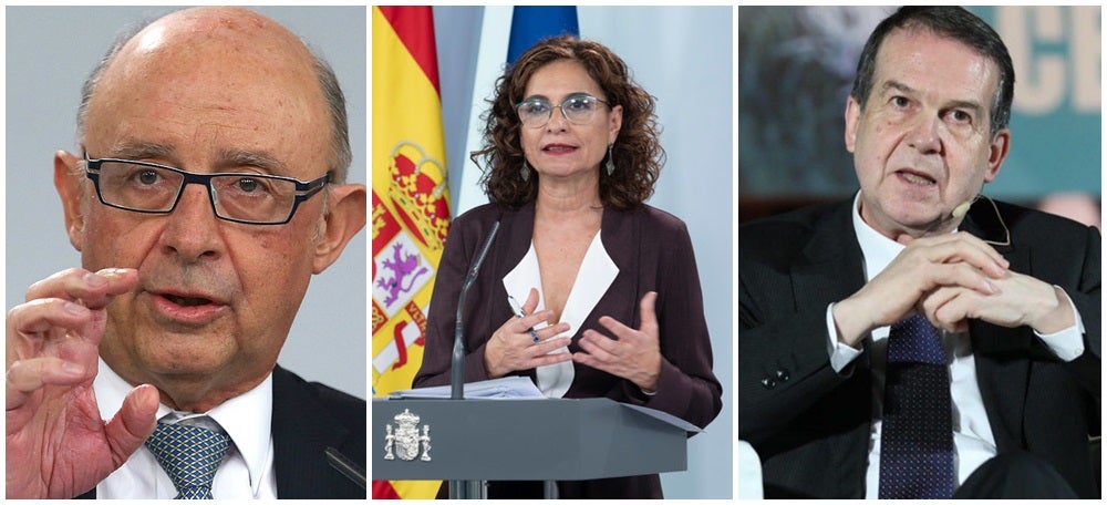 Foto portada: l'exministre d'Hisenda, Cristóbal Montoro (PP), l'actual ministre d'Hisenda, María Jesús Montero (PSOE) i l'alcalde de Vigo i president de la FEMP, Abel Caballero (PSOE).