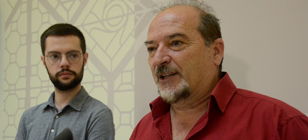 Eloi Cortés i Manuel Robles, en roda de premsa. Autor: David B.