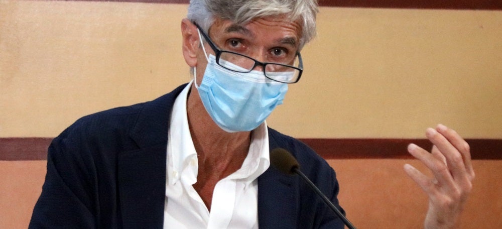 El secretari de Salut Pública, Josep Maria Argimon, en una roda de premsa per analitzar la situació epidemiològica de Catalunya el 3 de setembre del 2020. (Horitzontal)