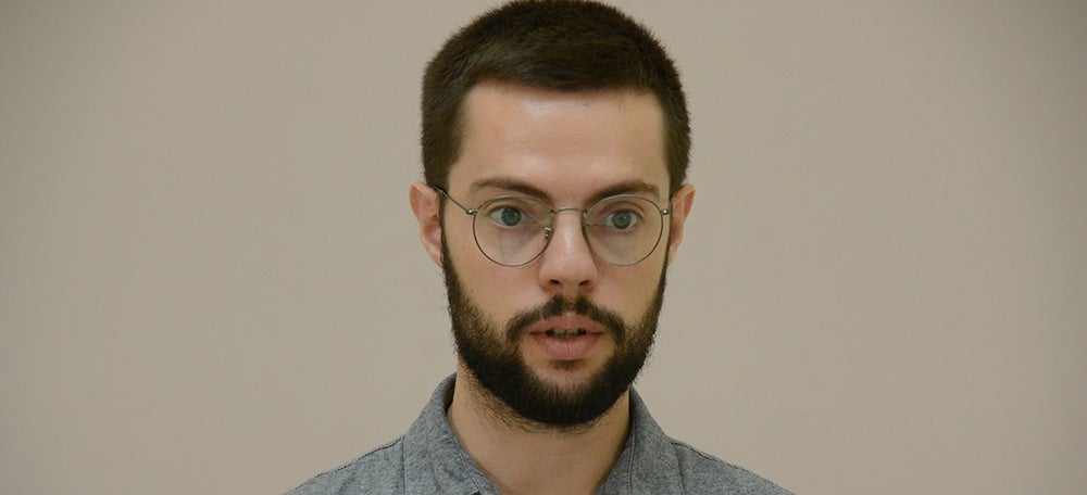 Eloi Cortés, en una roda de premsa. Autor: David B.