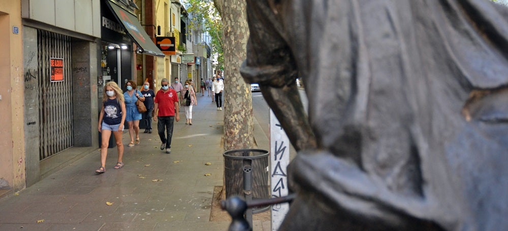 La Rambla, a l'agost. Autor: J.d.A. 
