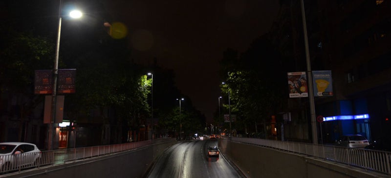 La Gran Vía amb la nova il·luminació, la setmana passada. Autor: David B.