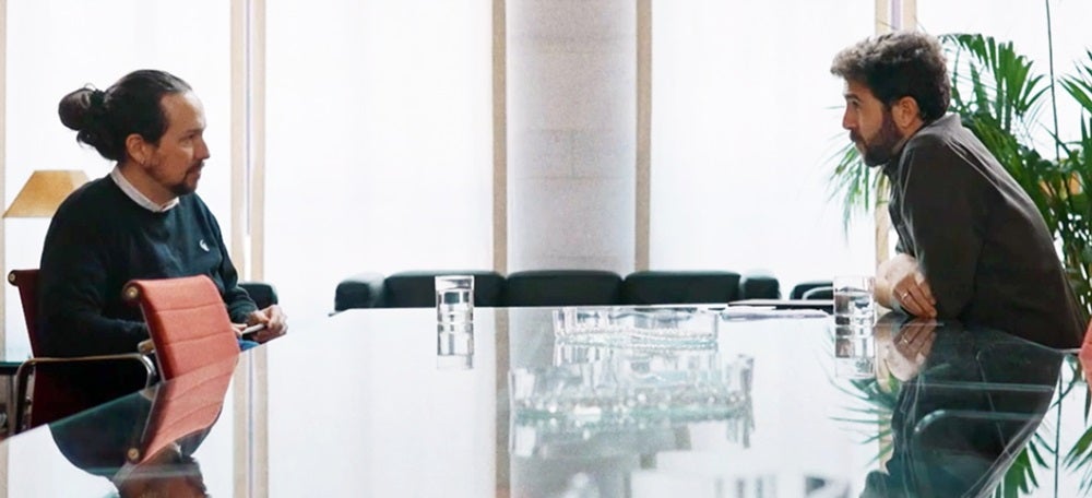 Foto portada: Pablo Iglesias y Gonzo, en la entrevista de ‘Salvados’.