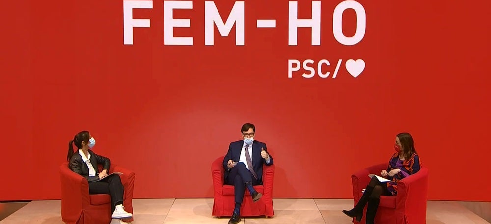 Foto portada: a l’esquerra, l’alcaldessa de Sabadell, Marta Farrés, al centre, Salvador Illa.
