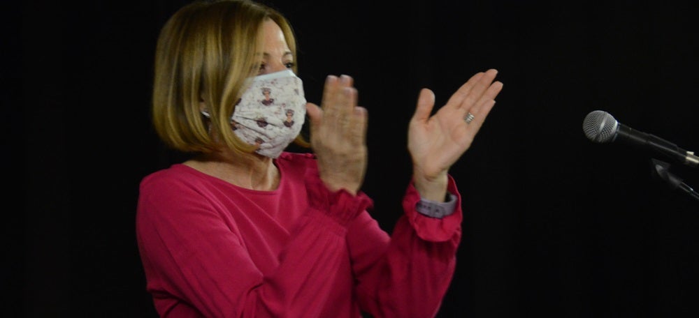 Foto portada: Forcadell, aquest dissabte a Cal Balsach. Autor: David B. 