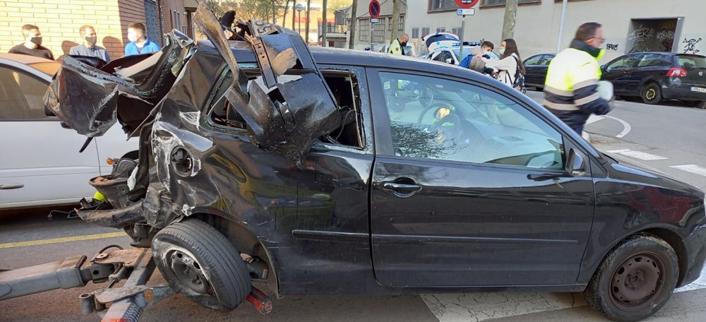 Accident Carrer Martí l’Humà i el carrer de Cerdanyola. Autor: David B.