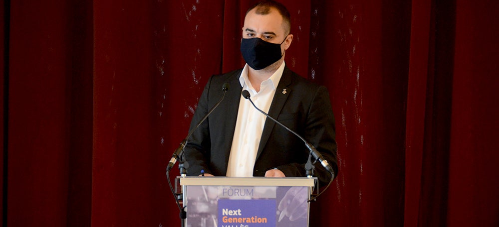 L'alcalde de Terrassa, Jordi Ballart, en la jornada Next Generation. Autor: David B.