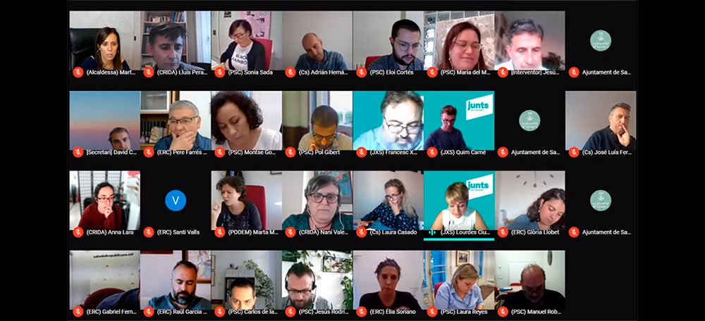 Foto portada: captura de pantalla del ple telemàtic de maig de 2021. 