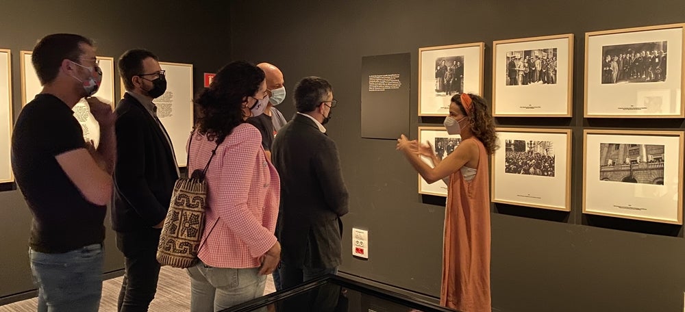 ERC Sbd visitant l'espai Lluís Companys (Tarròs) després de plantejar l'agermanament dels dos municipis. Autora: J. Ramon