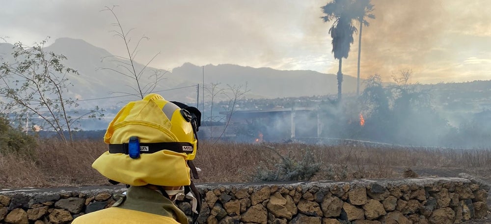 ADF a La Palma per l'erupció del volcà Cumbre Vieja. Autor: cedida.