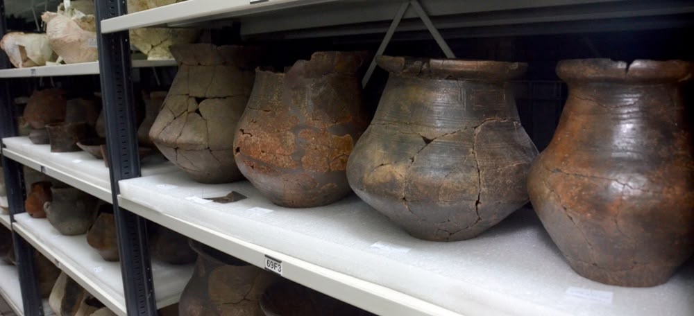 Magatzem del Museu d'Història de Sabadell, al carrer de l'Agricultura, el febrer de 2022. Autor: David B.