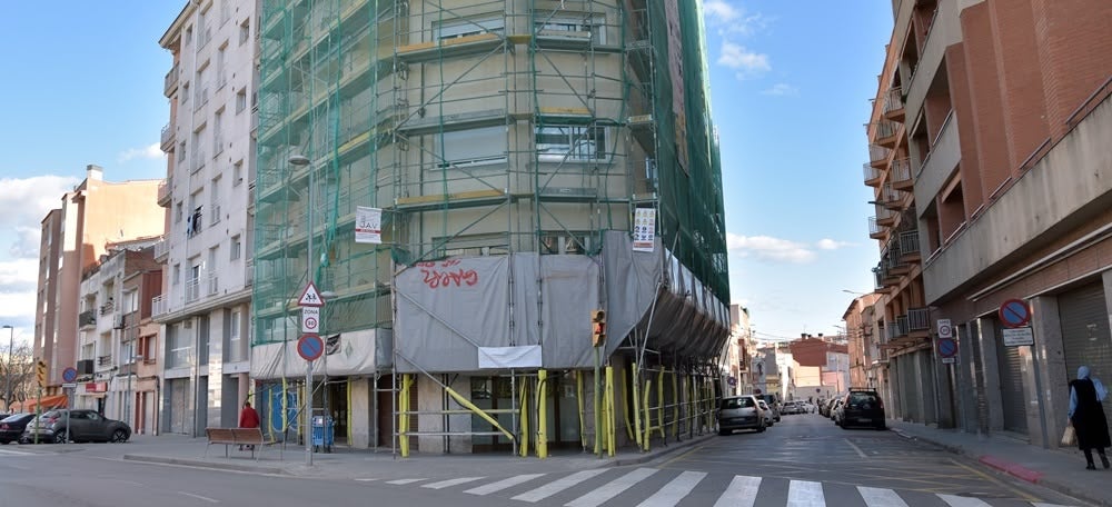 Una bastida en una obra de rehabilitació, fa uns anys. Autor: David Chao. 