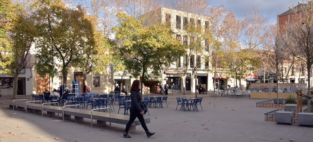 La plaça de la Creu de Barberà és un dels punts on es preveuen actuacions. Autor: David Chao. 