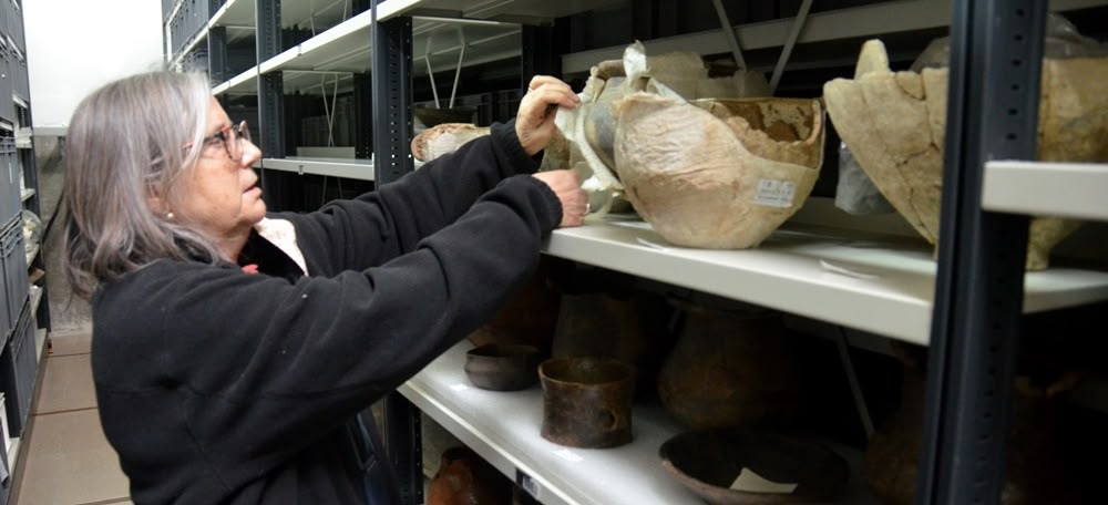 Magatzem del Museu d'Història de Sabadell, al carrer de l'Agricultura, el febrer de 2022. Autor: David B.