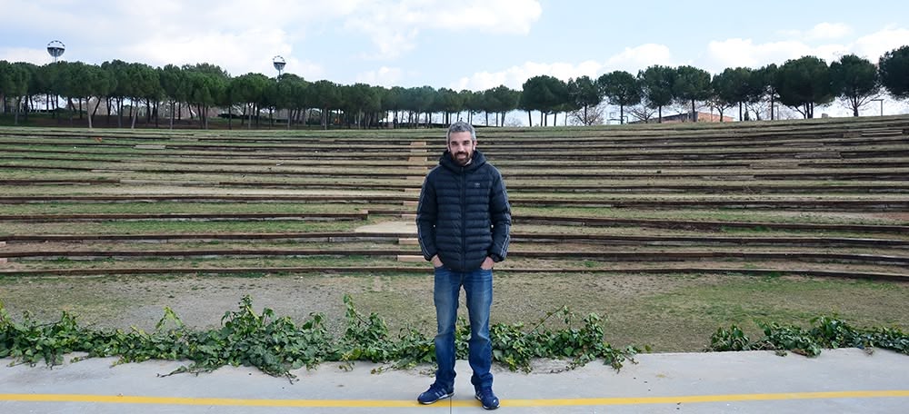 José Luís Castet a l'amfiteatre del Parc de Catalunya. Autor: David B.
