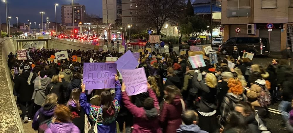 Mobilització a la Gran Via durant el Dia Internacional de la Dona del 2022. Autor: J.Ramon.