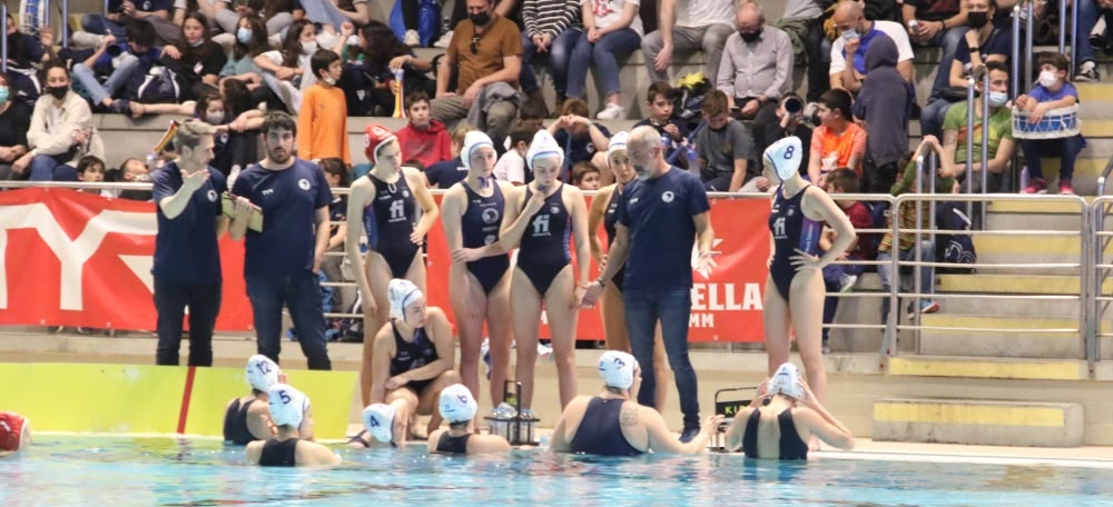 Temps mort de David Palma, entrenador del CN Sabadell. Autor: J.Sánchez