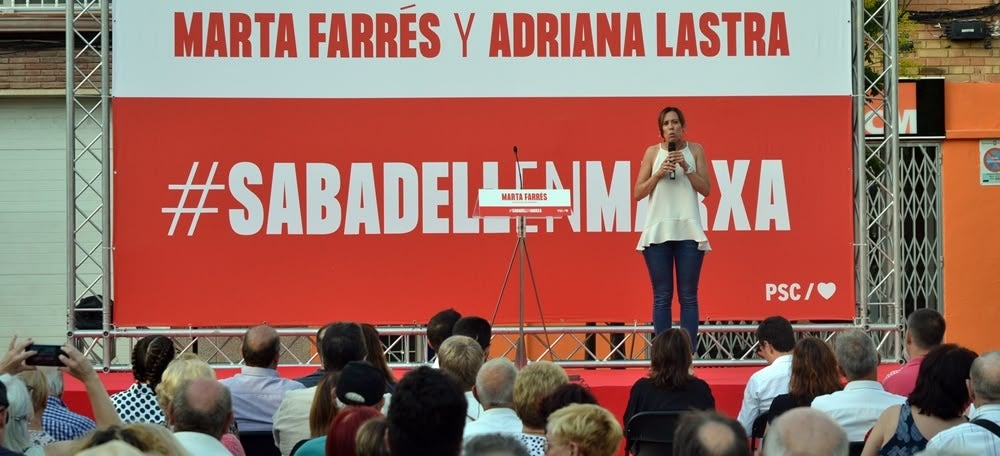 Farrés, en el míting de Ca n'Oriac. Autor: J.d.A. 