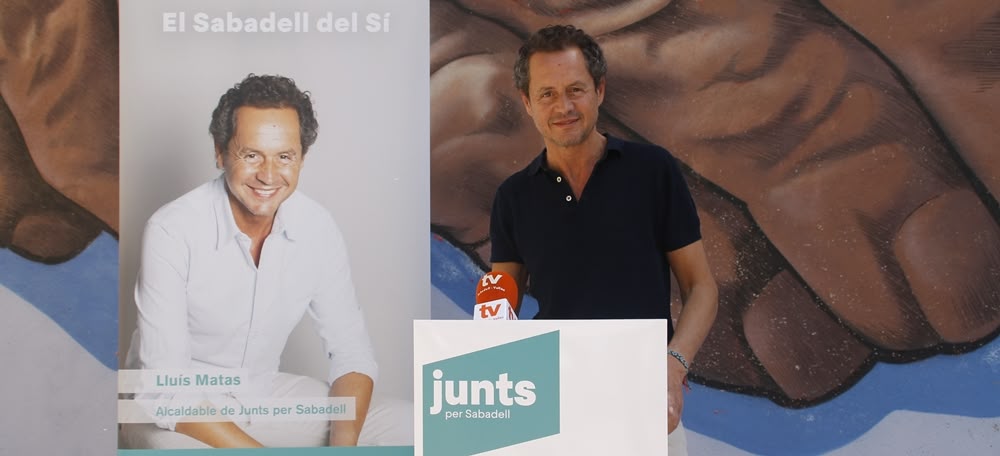 Lluís Matas, portaveu i alcaldable de Junts per Sabadell. Autora: Lucia Marin